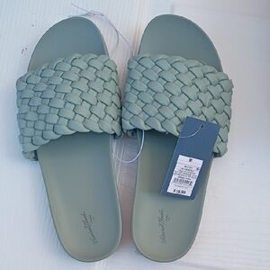 Universal Thread Braided Sandals in Light Blue